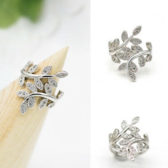 New 925 Sterling Silver leaf gorgeous ring - Picture 3 of 5